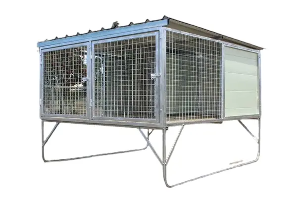 2-Bay Raised Dog Kennel