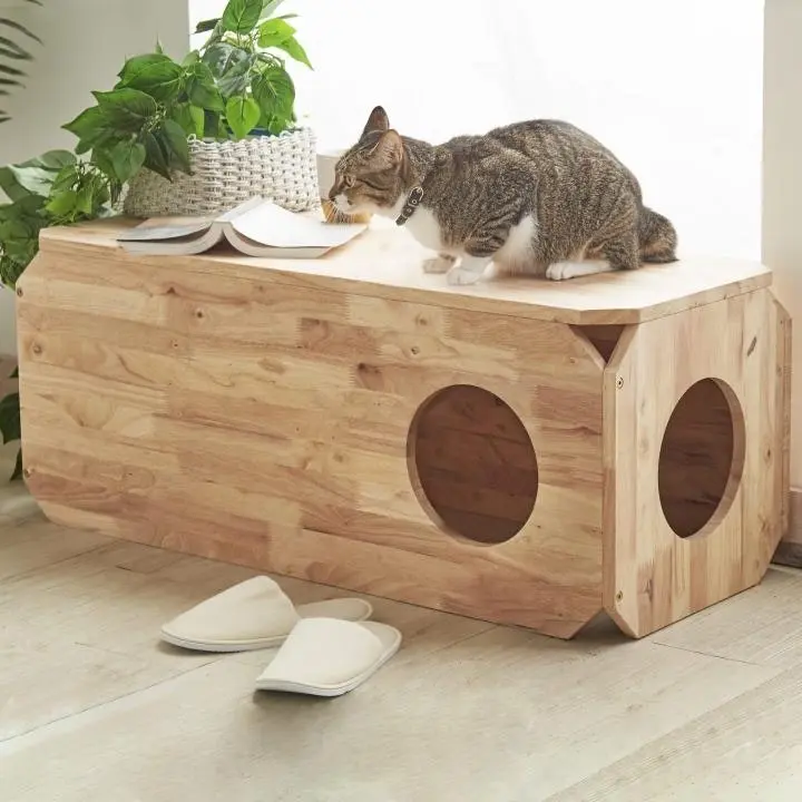 Cheska Wooden Cat Bench