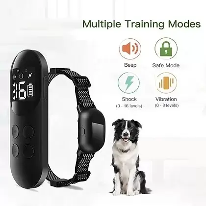 PAA Dog Training Collar With LCD Screen - 300 Meter Range