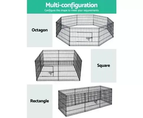 30 8 Panel Pet Dog Playpen Puppy Exercise Cage Enclosure Play Pen Fence