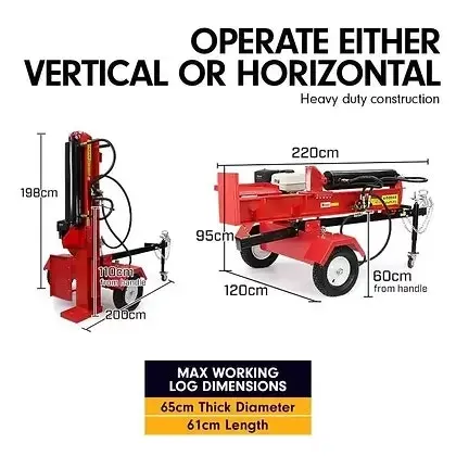 60 Ton Petrol Hydraulic Wood Log Splitter