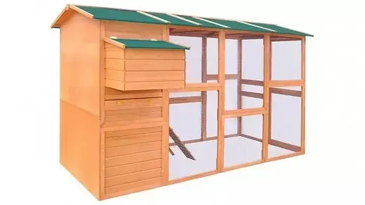 Pine Wood Chicken Coop with Nest Box - Fox Proof