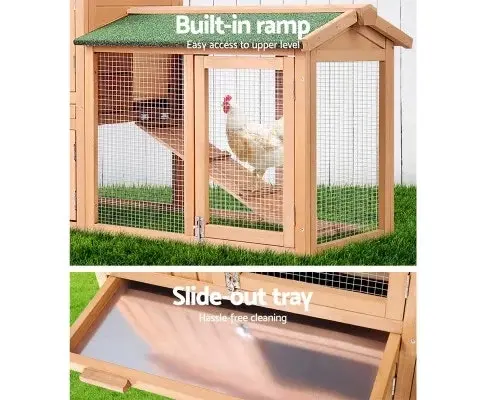 Chicken Coop with Ramp & Hutch