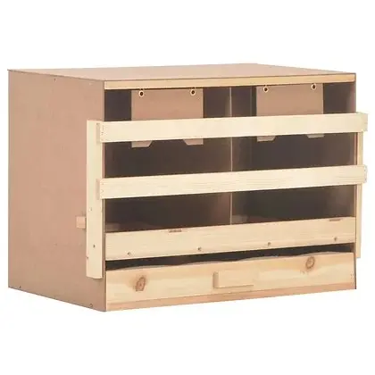 Wooden Timber Chicken Poultry Nesting Box - 2 Compartments