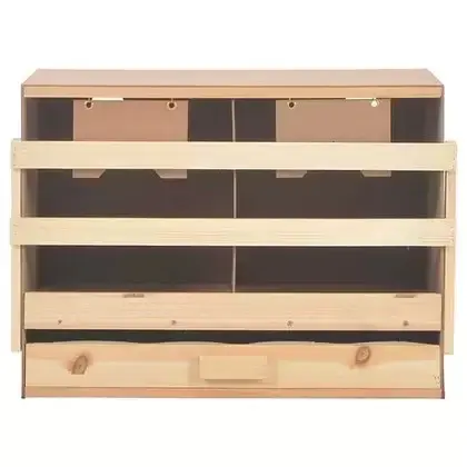 Wooden Timber Chicken Poultry Nesting Box - 2 Compartments