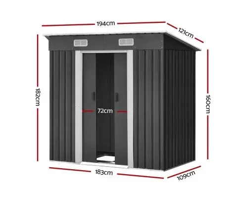 Garden Shed Outdoor Storage Sheds Tool Workshop 1.94x1.21M