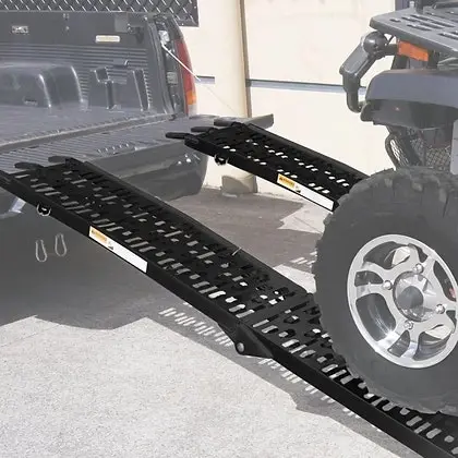 Heavy Duty Deluxe Folding Powdercoated Black Aluminium Ramps