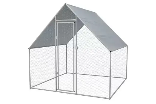 Outdoor Chicken Cage Galvanised Steel - 2m x 2m x 1.92 m