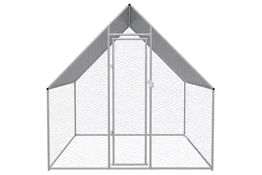 Outdoor Chicken Cage Galvanised Steel - 2m x 2m x 1.92 m