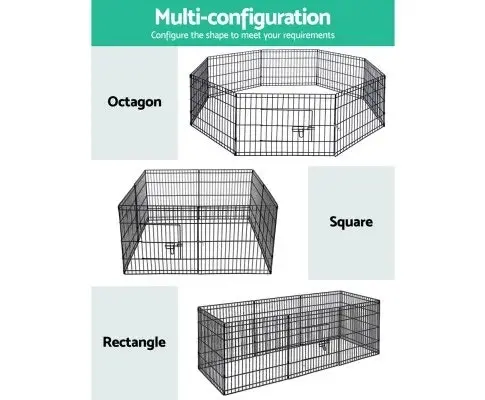 36 8 Panel Pet Dog Playpen Puppy Exercise Cage Enclosure Play Pen Fence