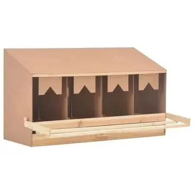 Wooden Timber Chicken Poultry Nesting Box - 4 Compartments