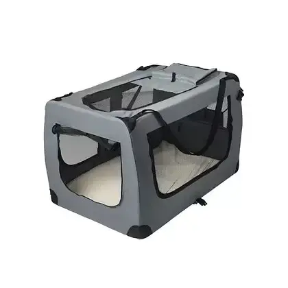 Pet Travel Carrier Kennel Folding Soft Sided Dog Crate For Car