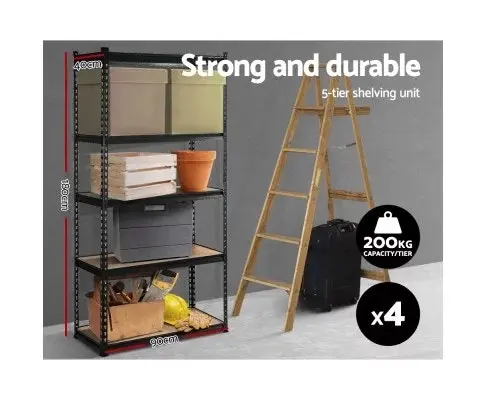 4X1.8M Garage Shelving Warehouse Rack Storage Shelves Pallet Racking