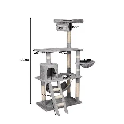 Cat Tree Scratching Post Condo Tower 160cm