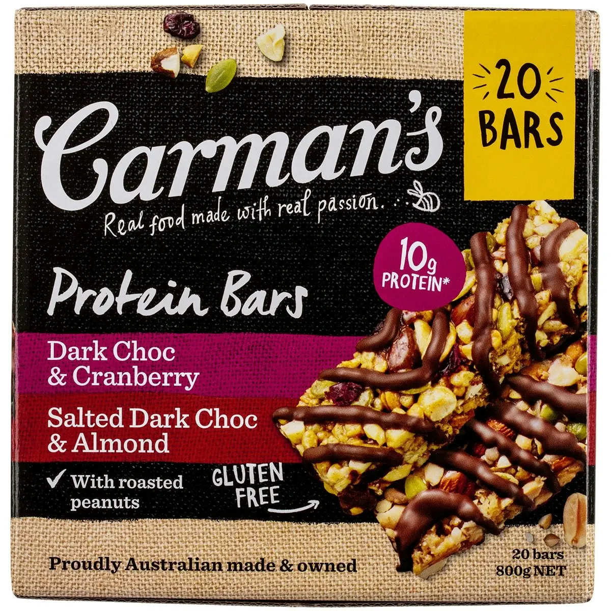 Carman's Protein Bars Variety 20 x 40g