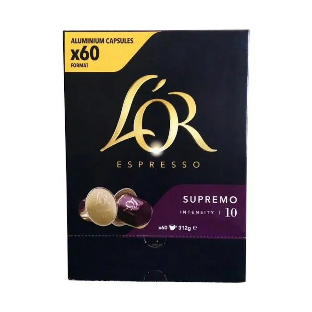 L'or Espresso Supremo Intensity 10 Coffee Pods Nespresso Compatible Capsules 60 pack