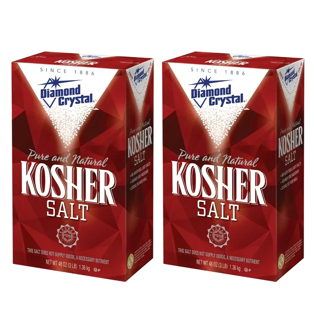 Diamond Crystal Kosher Salt 1.36Kg x 2