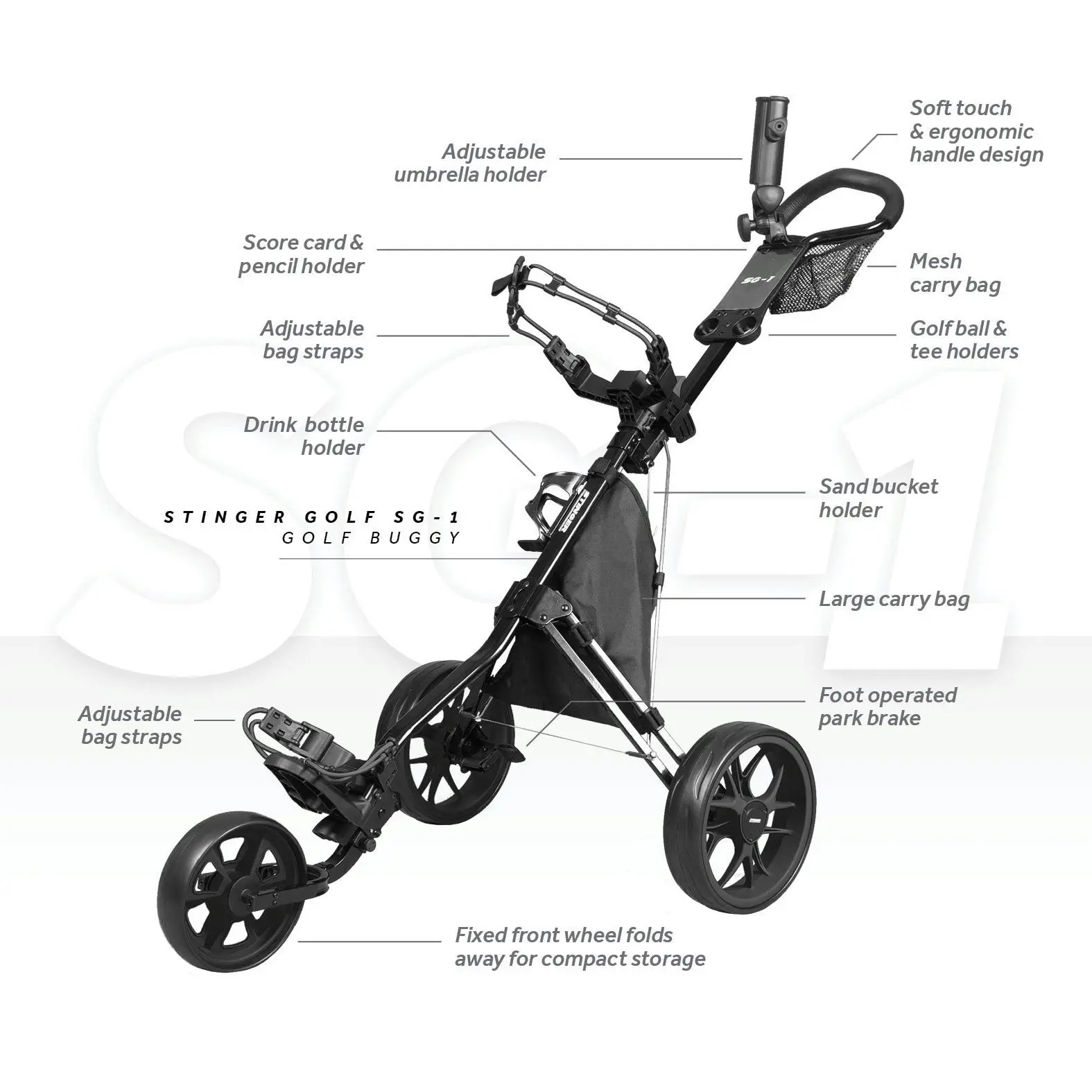 Stinger SG-1 Golf Push Buggy