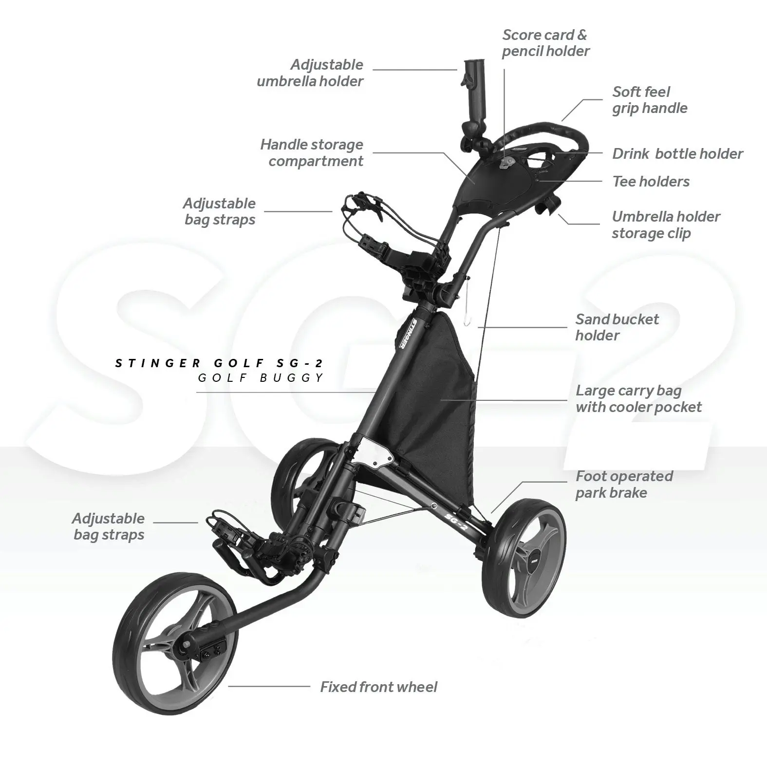 Stinger SG-2 Golf Push Buggy