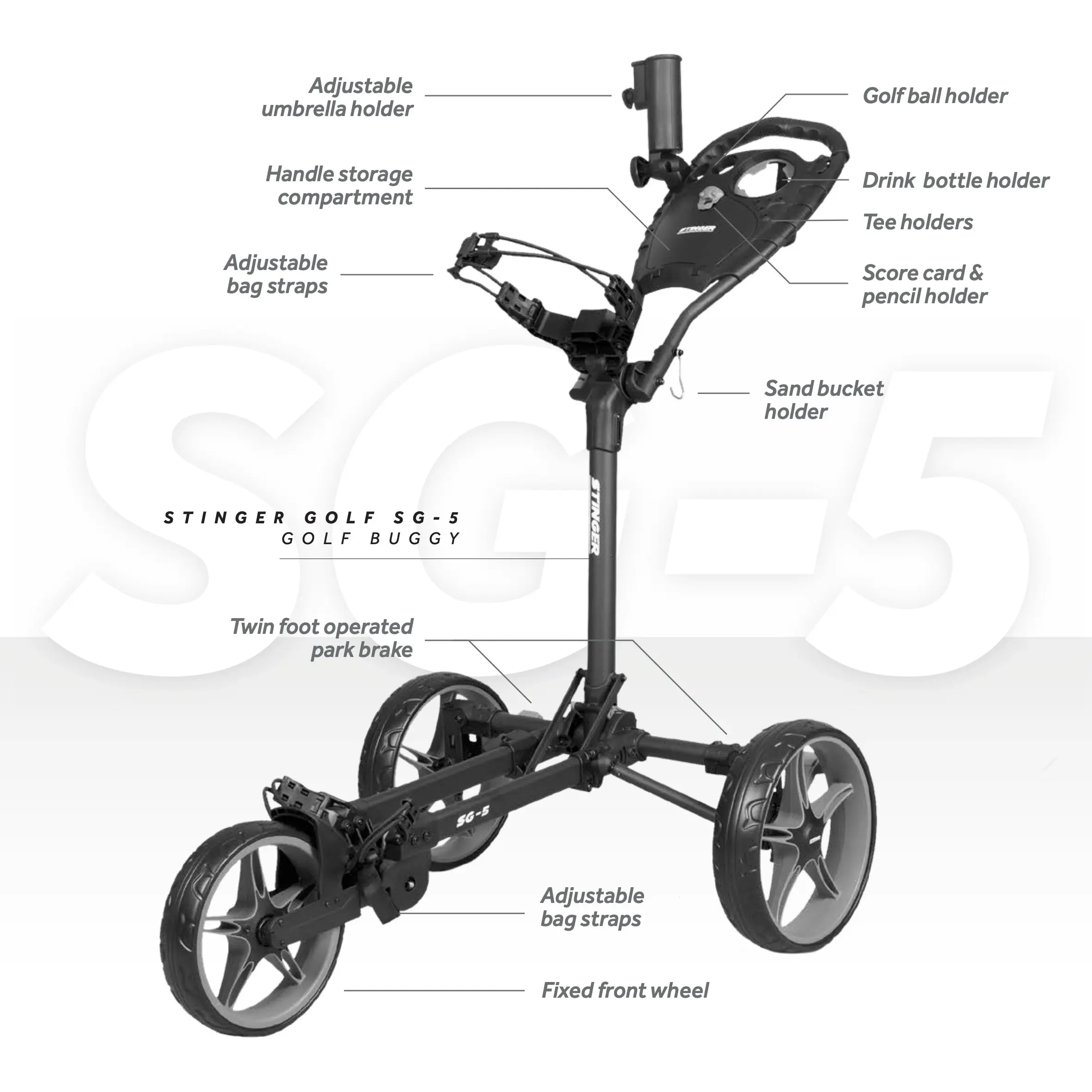 Stinger SG-5 Golf Push Buggy