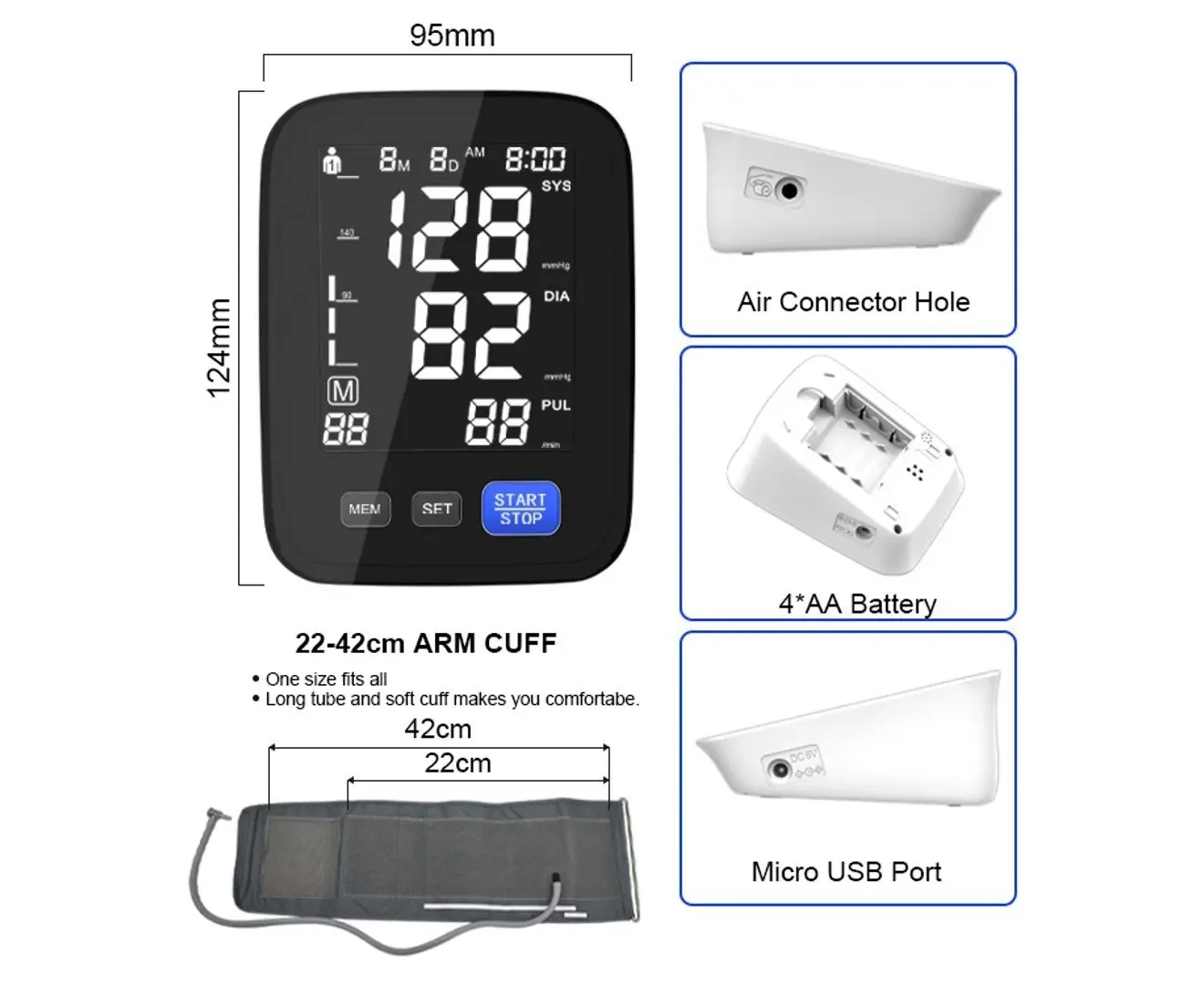 OROMED Digital Blood Pressure Monitor with Storable Readings History