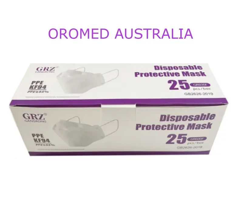 KN95 / KF94 Disposable Face Masks (25 FACE MASKS) Oromed AUSTRALIA