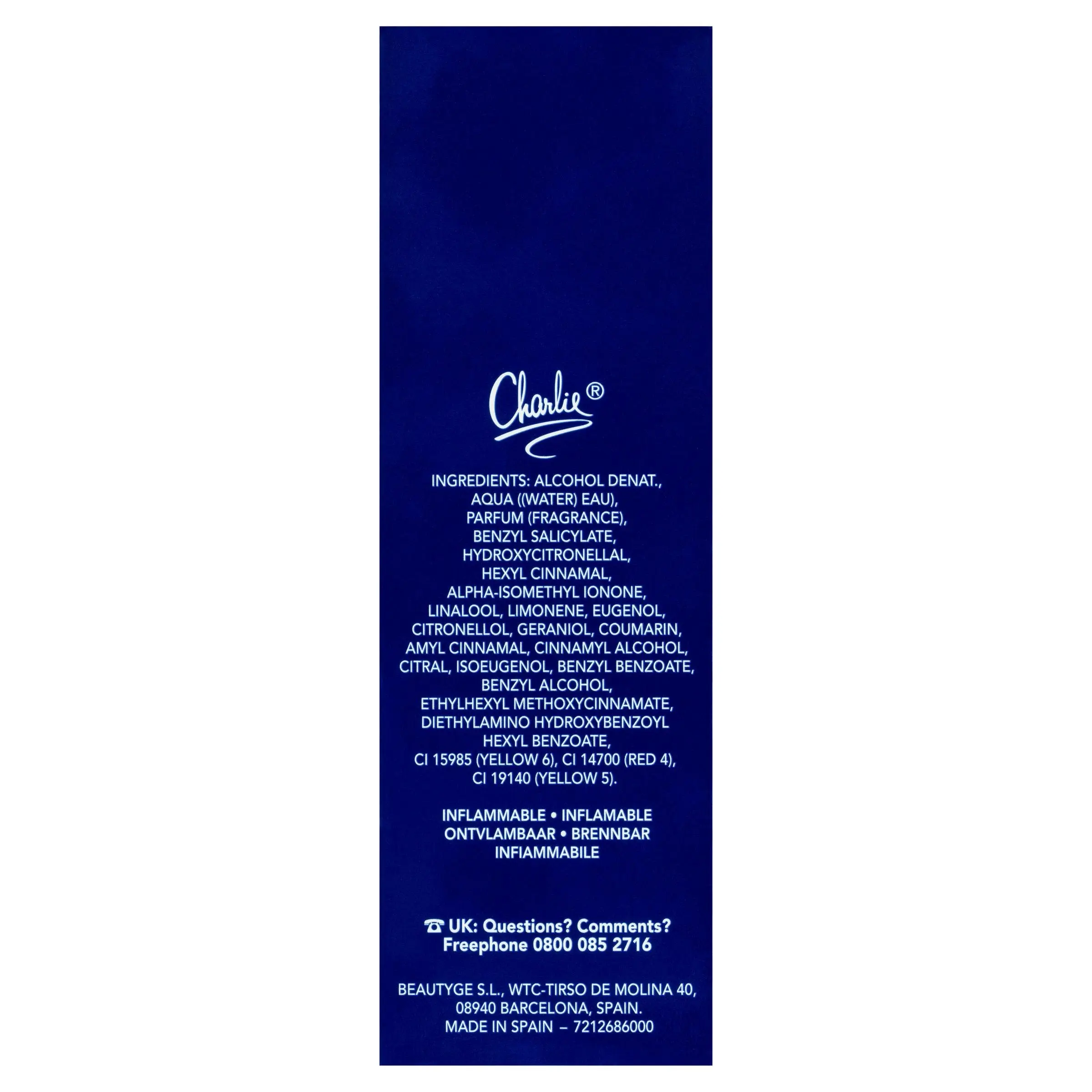 Charlie Blue Eau De Toilette 100mL