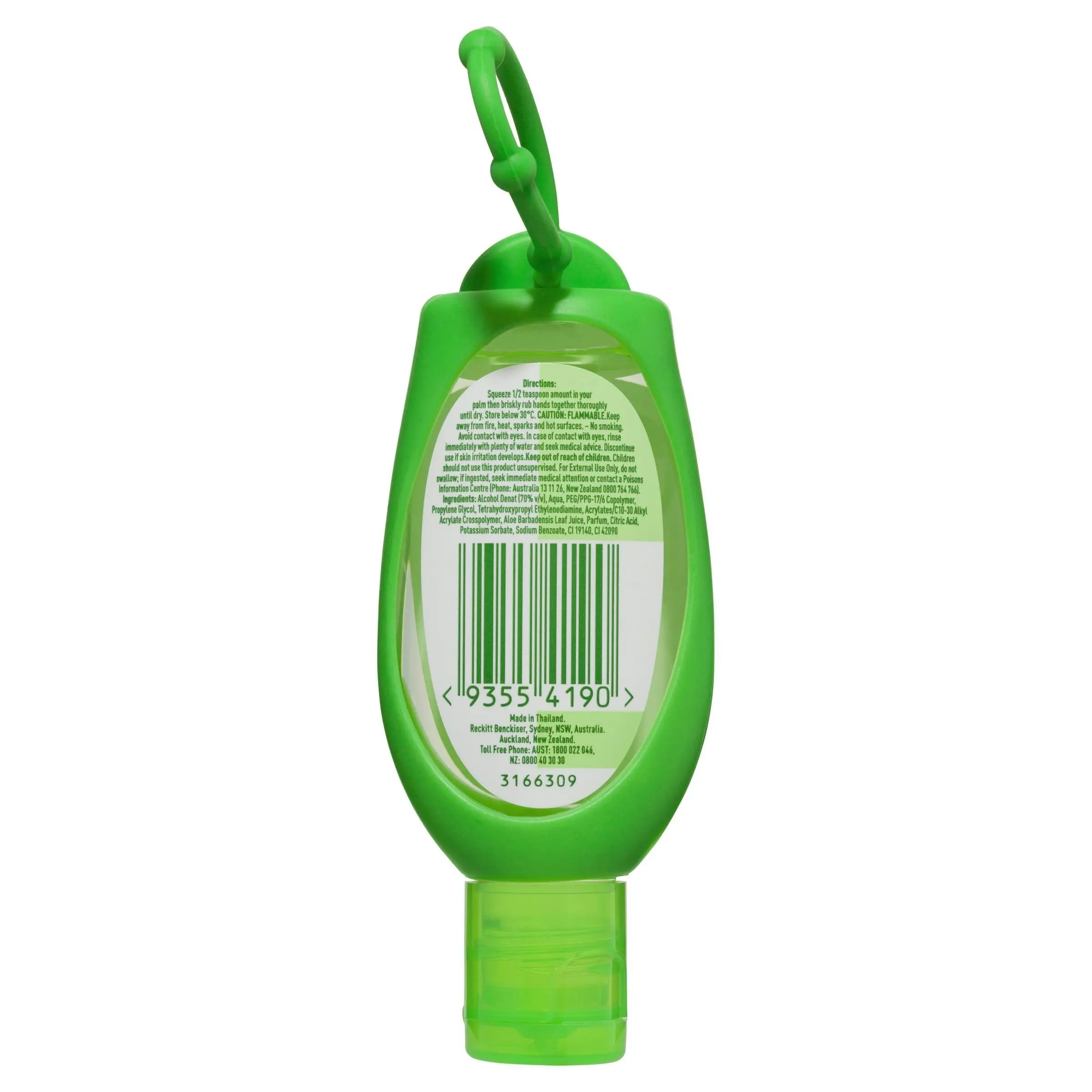 Dettol Healthy Touch Liquid Antibacterial Instant Hand Sanitiser Refresh Green Clip 50mL