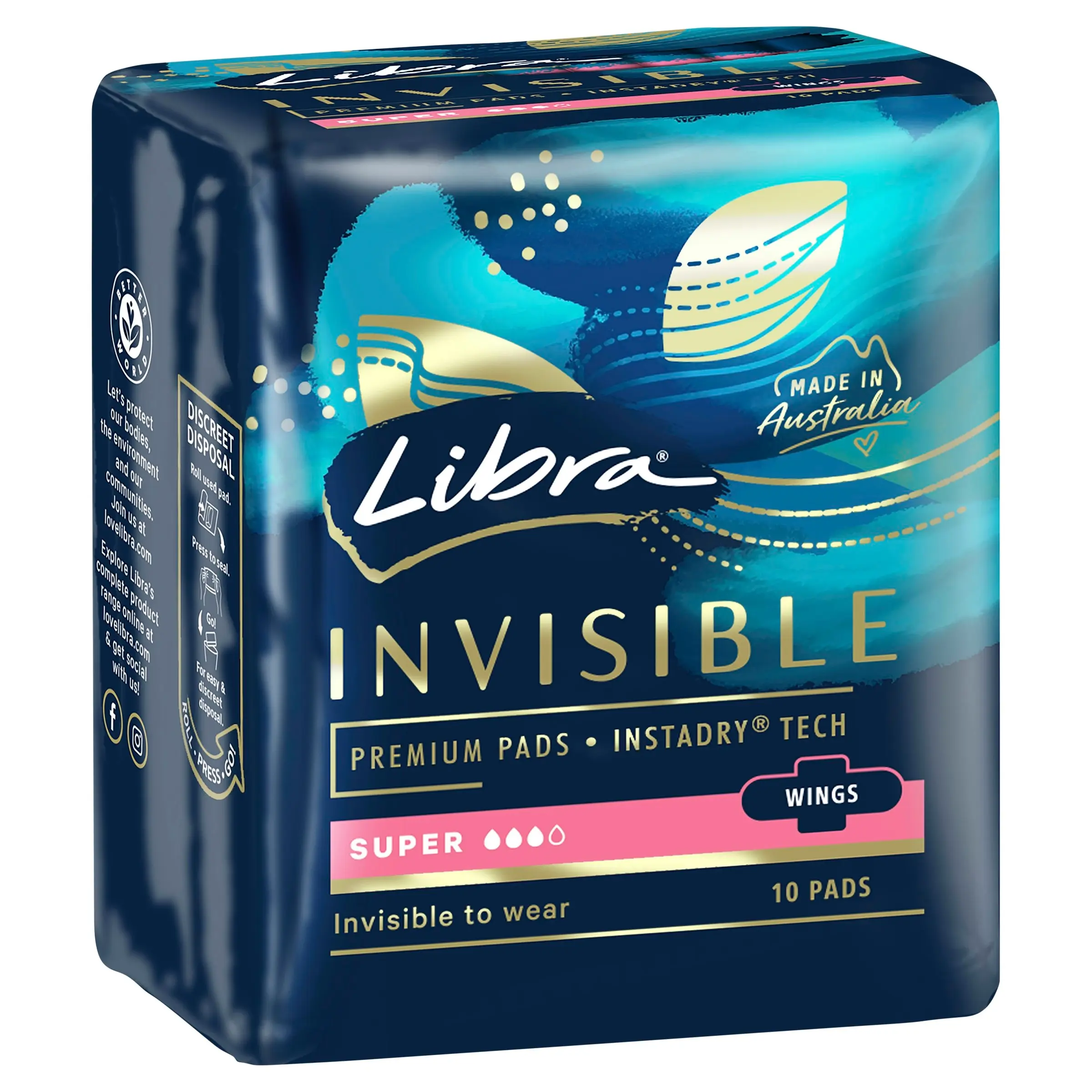 Libra Invisible Wing Super 10 Pack