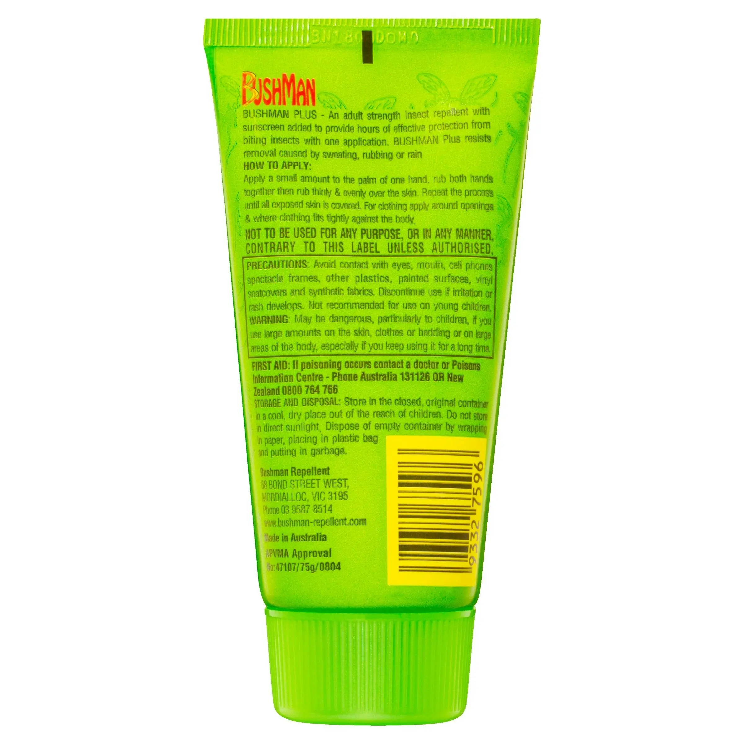 Bushman Plus Insect Repellant Dry Gel 75g