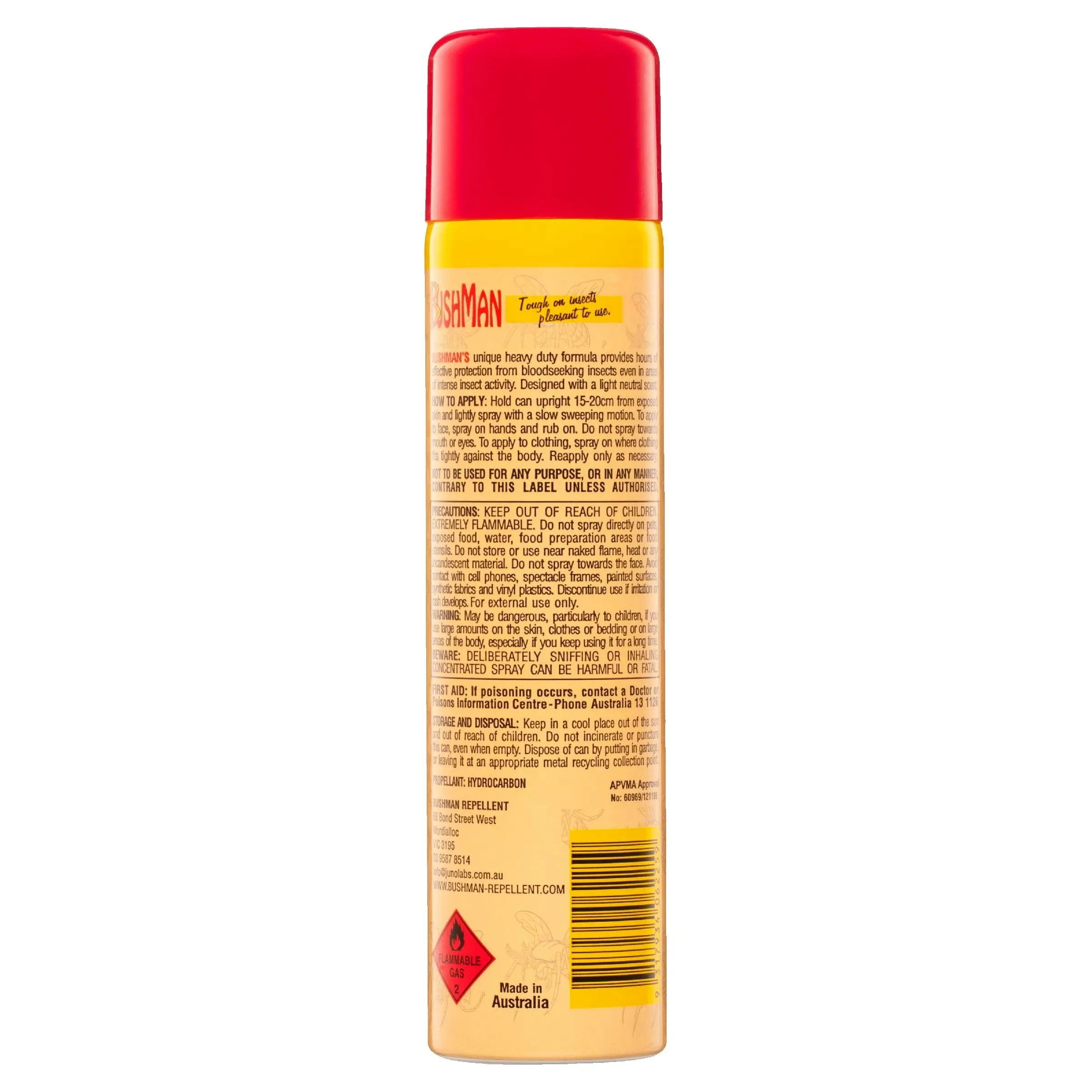 Bushman Ultra Insect Repellant Aerosol 225g