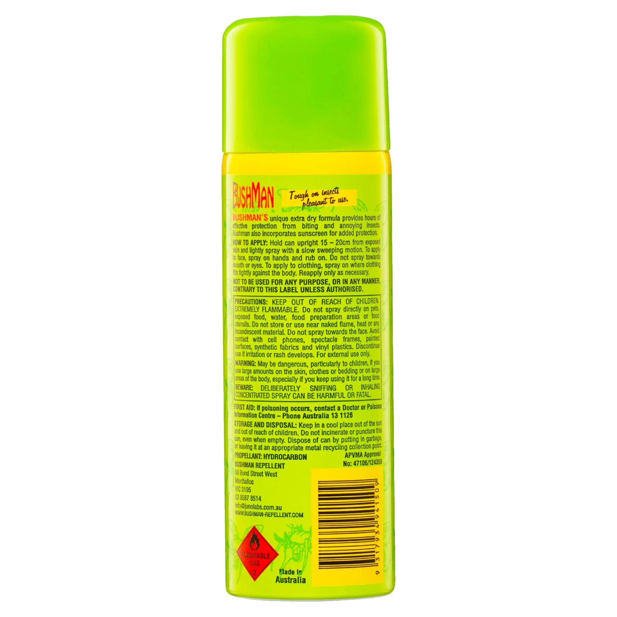 Bushman Plus Insect Repellant Aerosol 150g