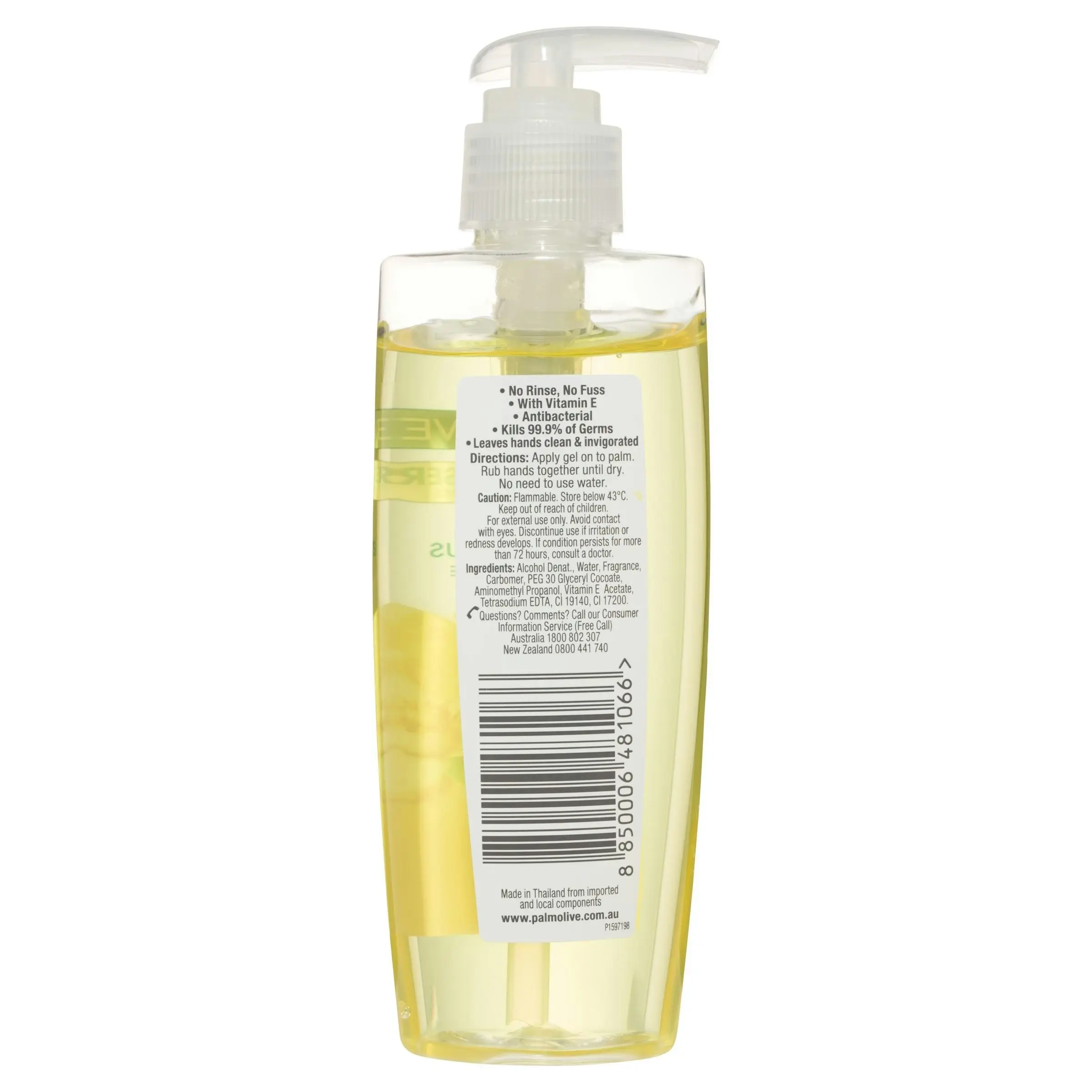 Palmolive Lemon & White Citrus Sanitiser Pump 200m