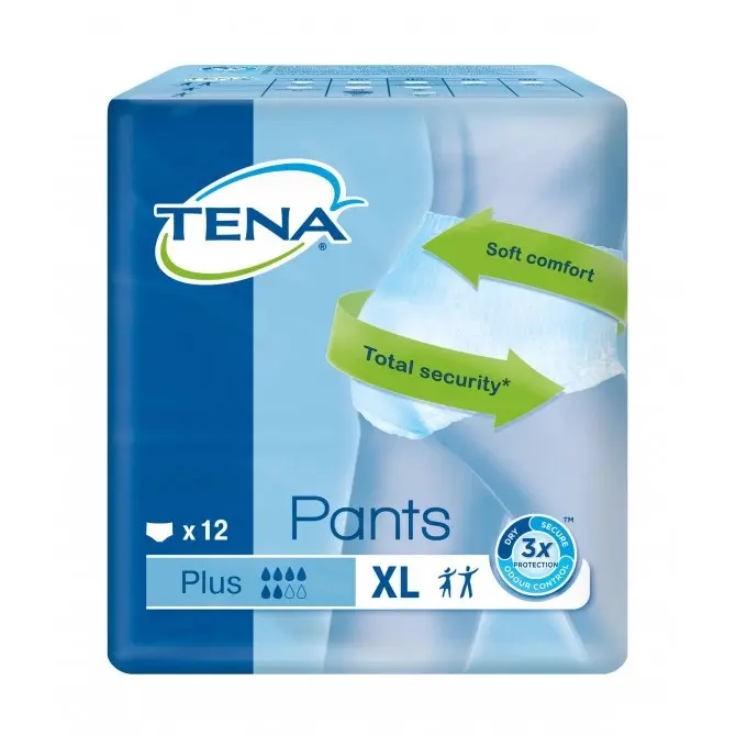 TENA Pants Plus X-Large 12 Pack