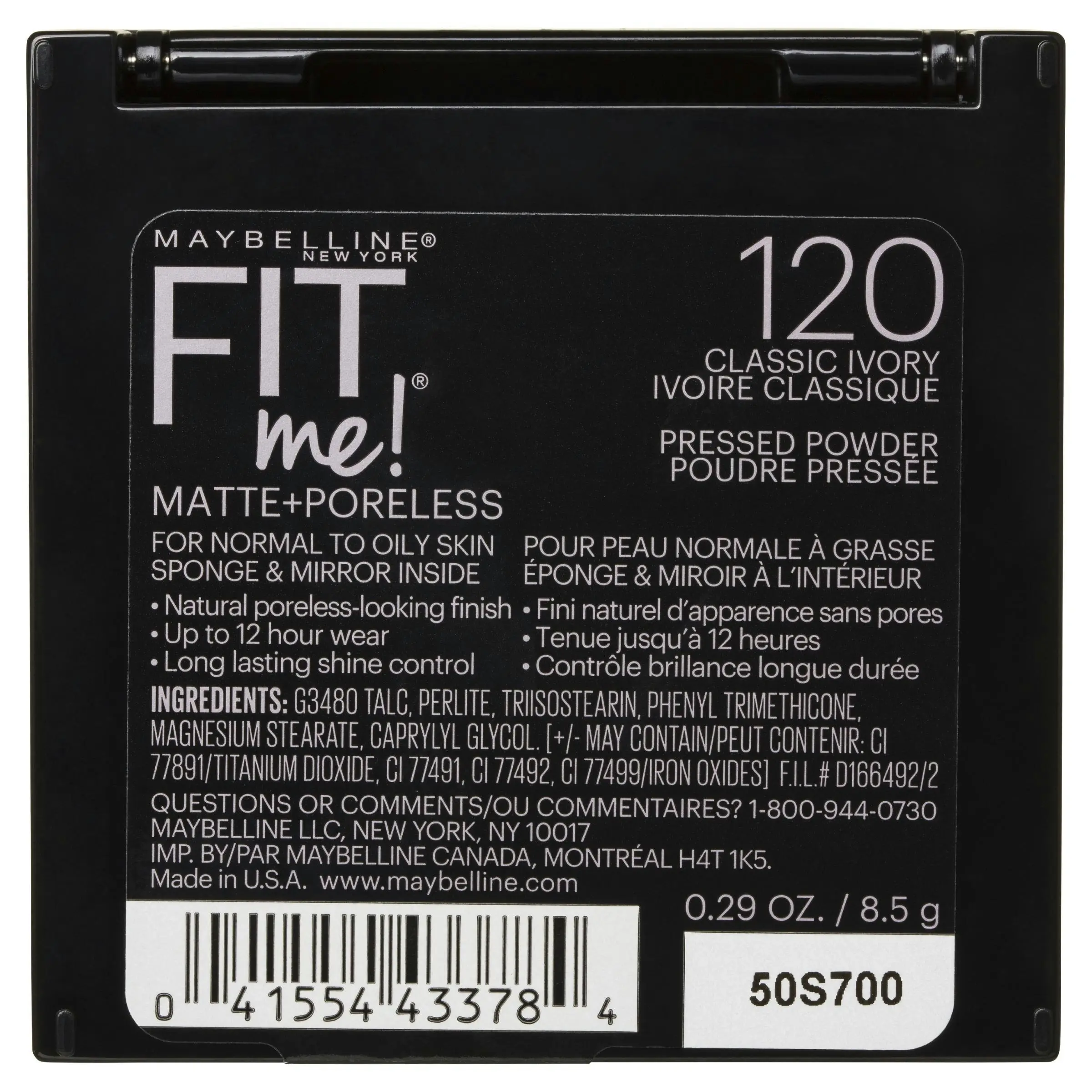 Maybelline Fit Me Matte & Poreless Pressed Powder Classic Ivory 120