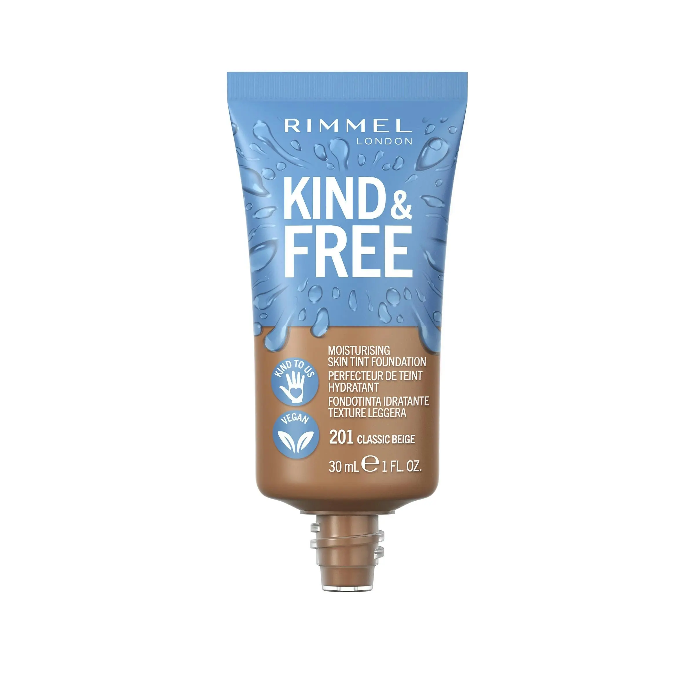 Rimmel Kind & Free Skin Tint Moisturising Foundation 30ml #201 Classic Beige