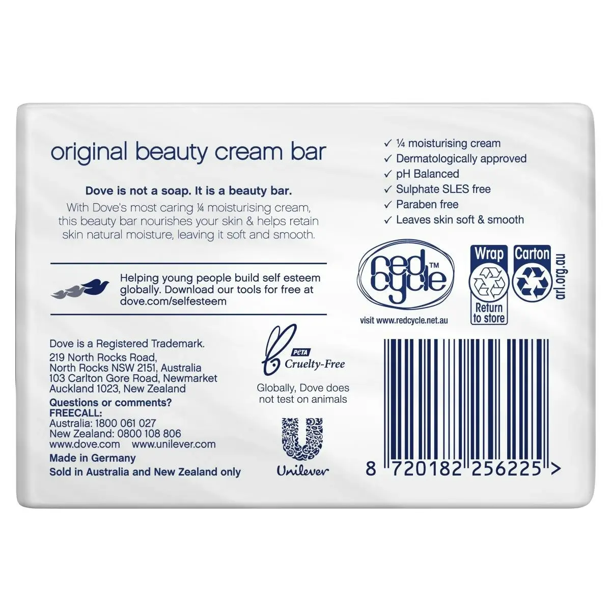 Dove Beauty Cream Bar Original Soap 90g 2 Bars