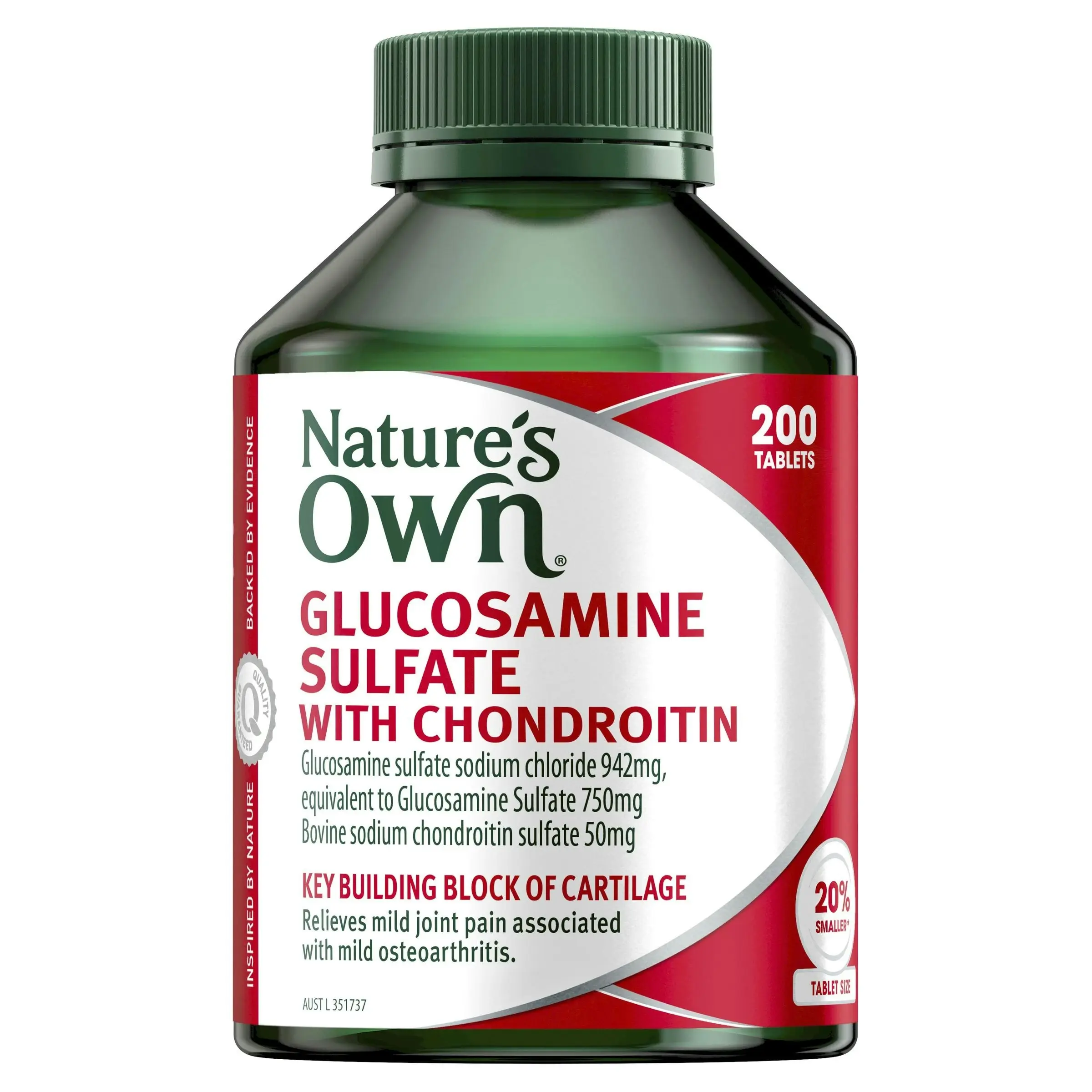 Nature's Own Glucosamine Sulfate with Chondroitin 200 Tablets