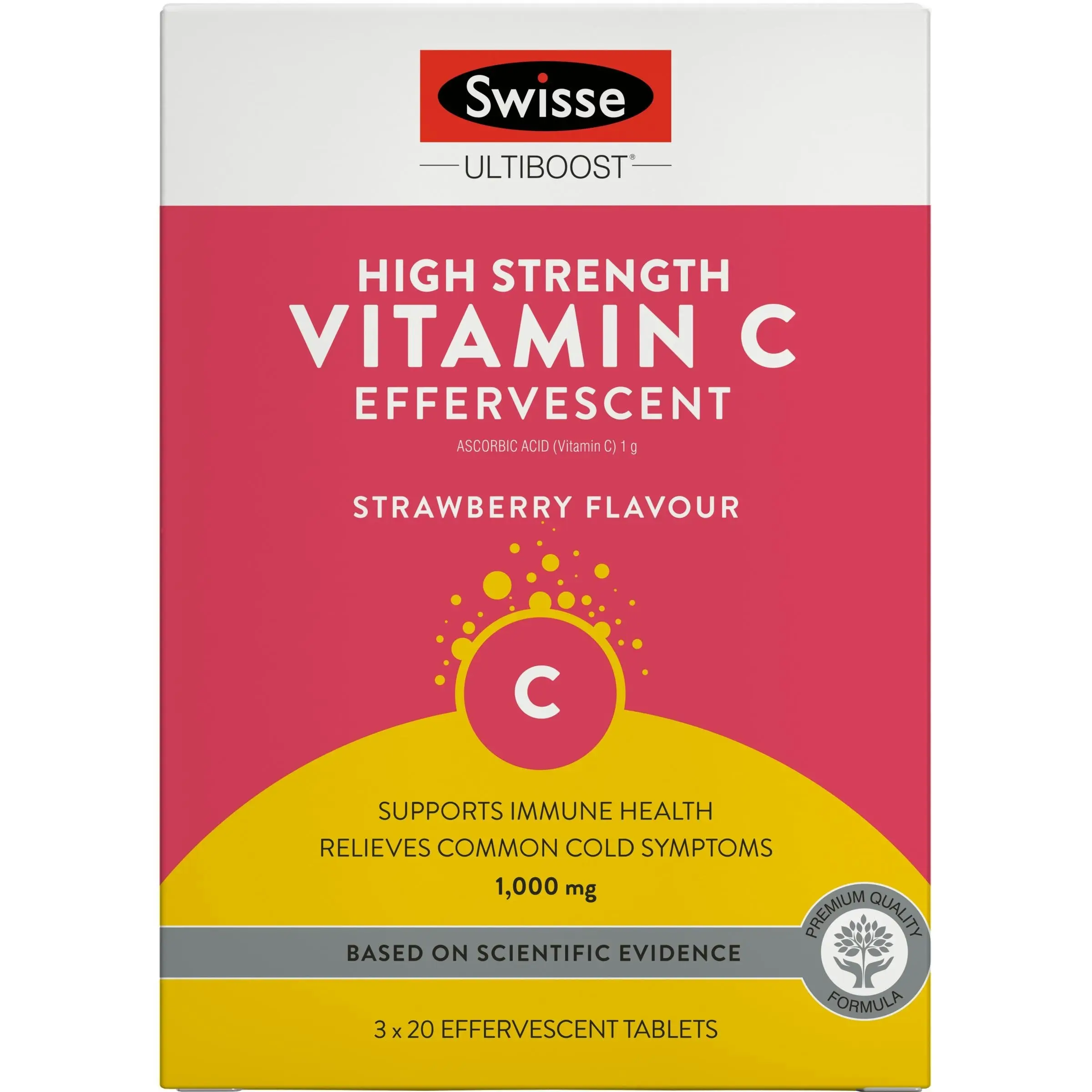 Swisse Ultiboost High Strength Vitamin C Effervescent 60 Tablets