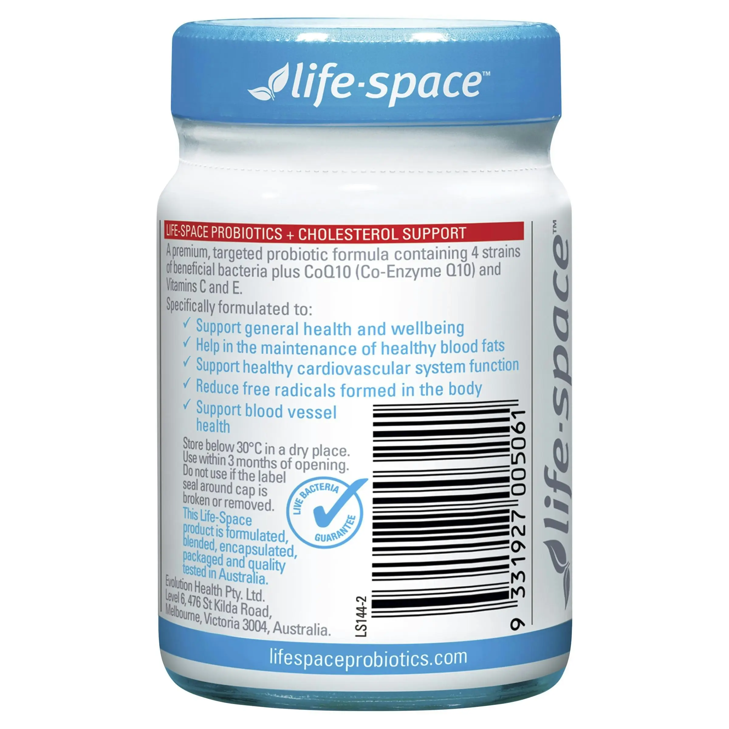 Life-Space Probiotic + Cholesterol Support 50 Caps