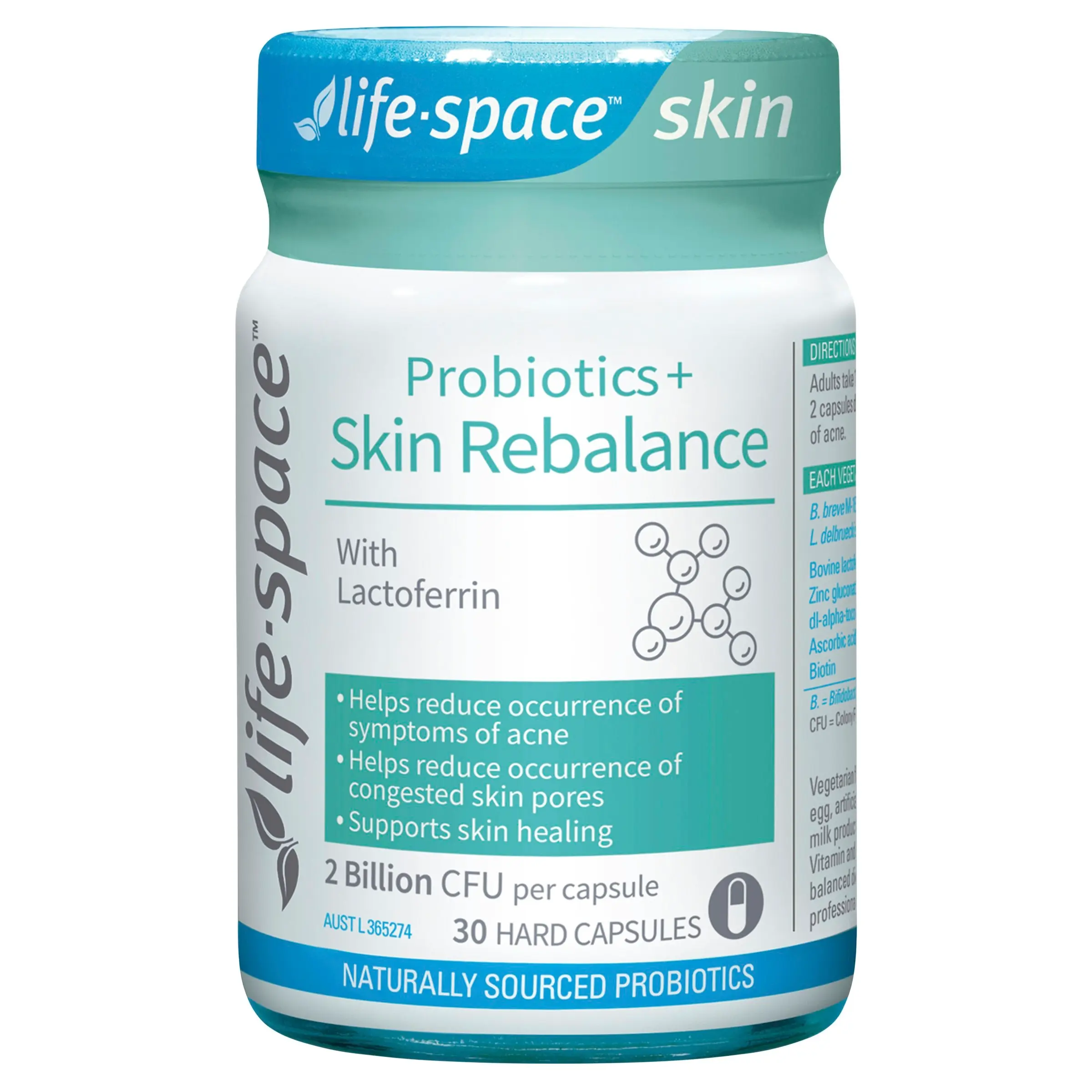 Life-Space Probiotic + Skin Rebalance 30 Caps