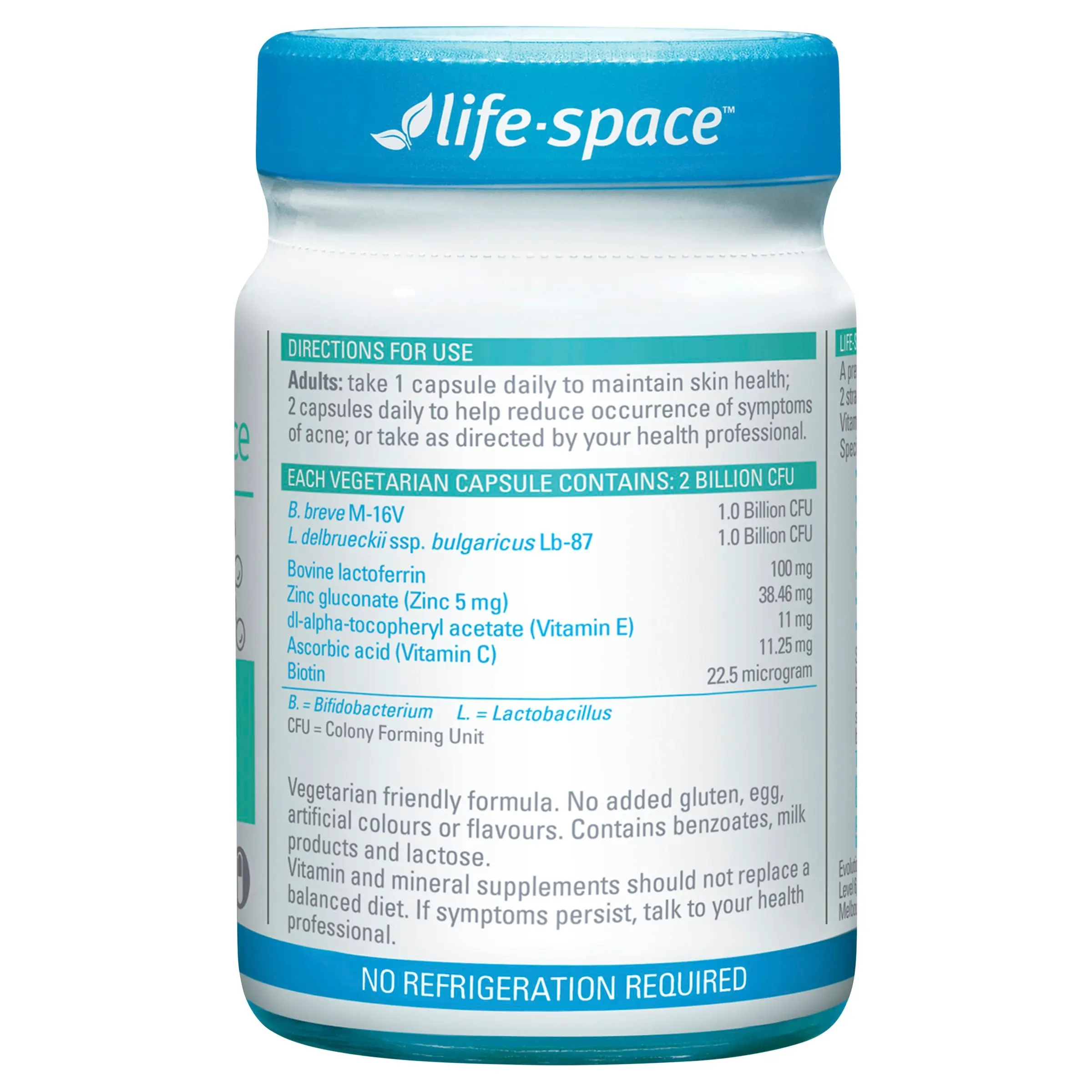 Life-Space Probiotic + Skin Rebalance 30 Caps