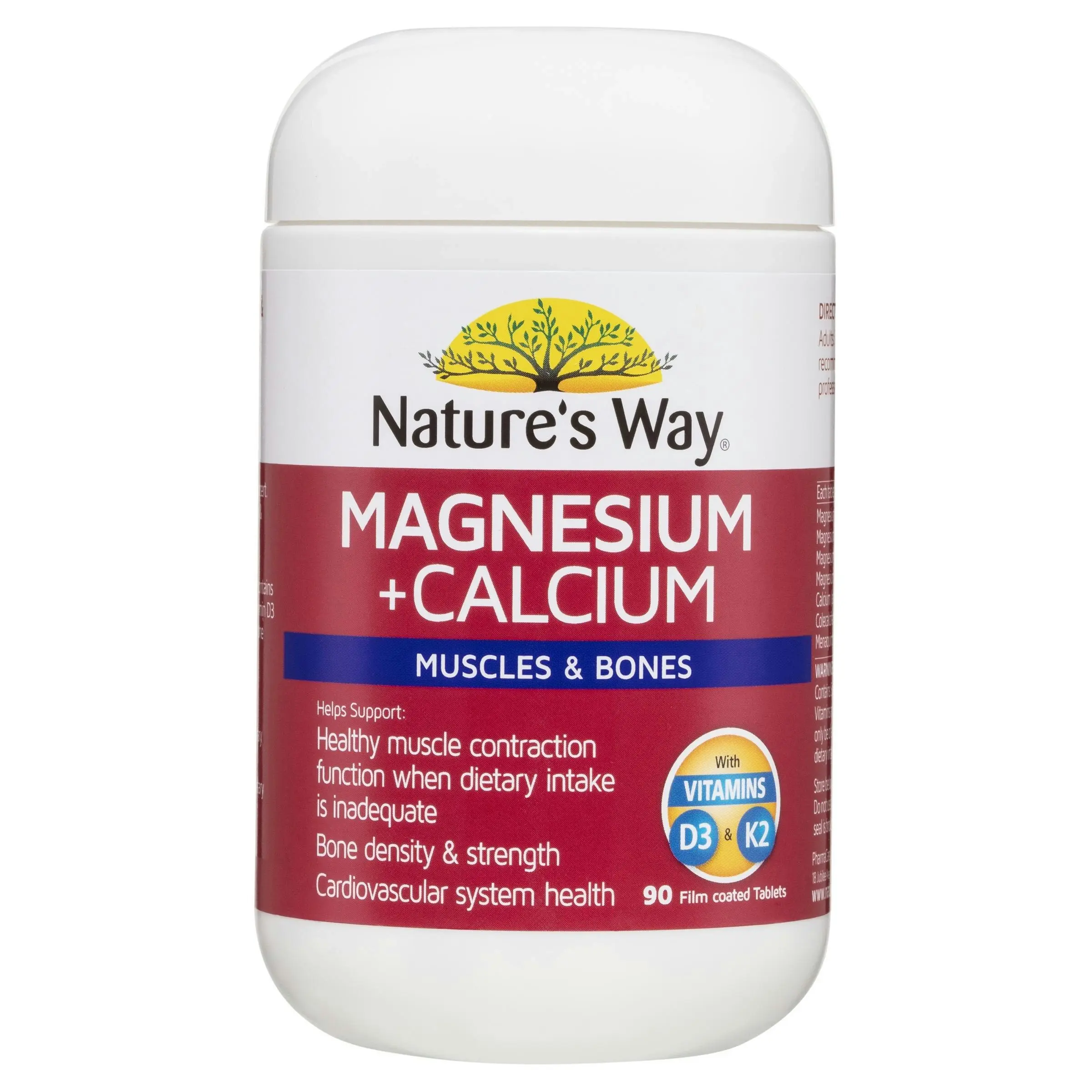 Nature's Way Magnesium + Calcium 90 Tablets