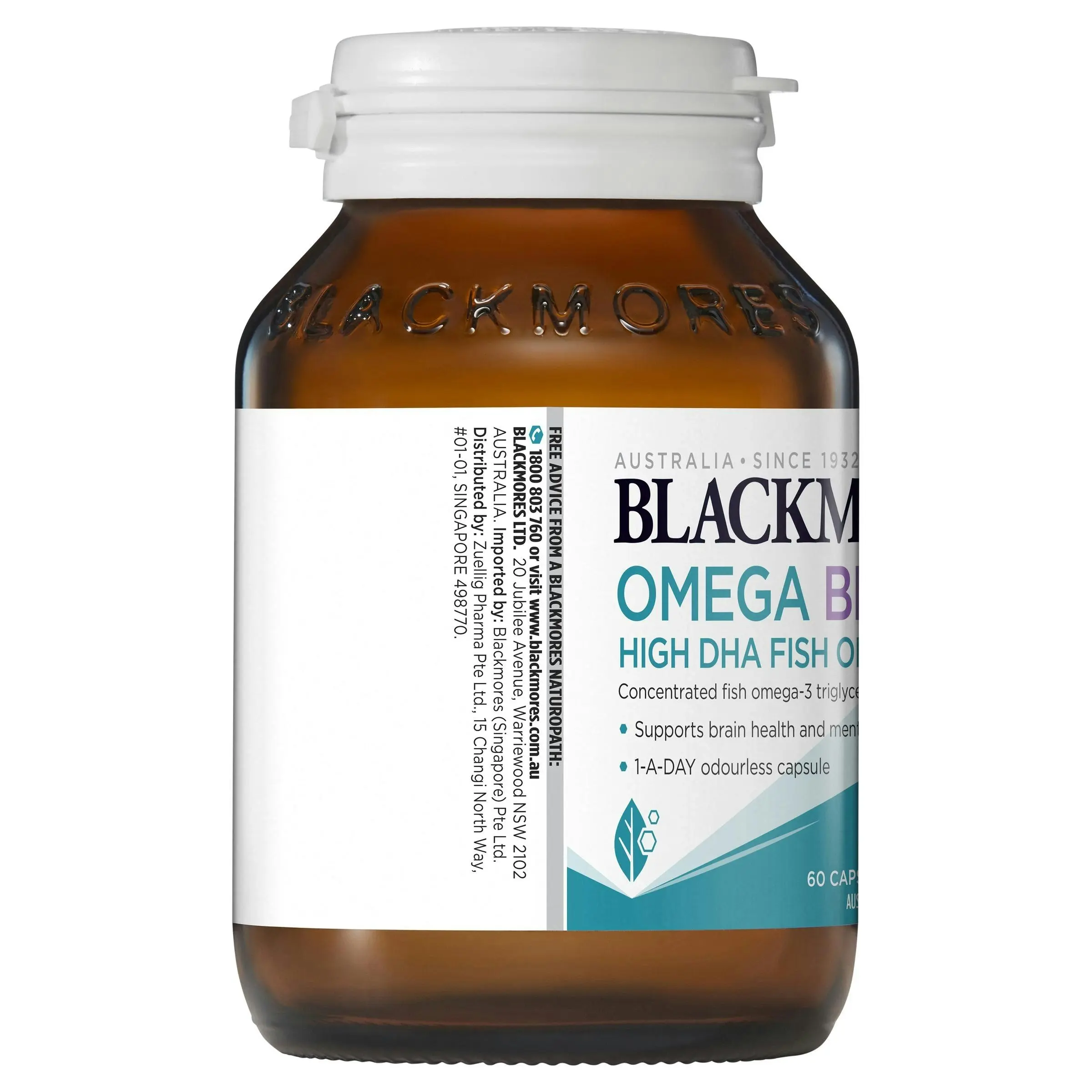 Blackmores Omega Brain High DHA Fish Oil 60 Capsules