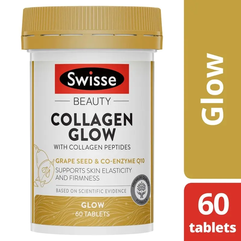 Swisse Beauty Collagen Glow with Collagen Peptides 60 Tablets