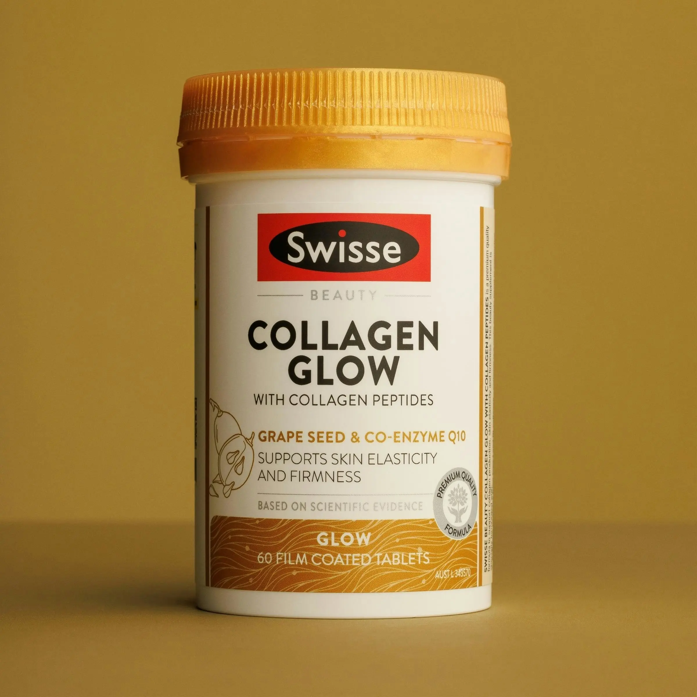 Swisse Beauty Collagen Glow with Collagen Peptides 60 Tablets