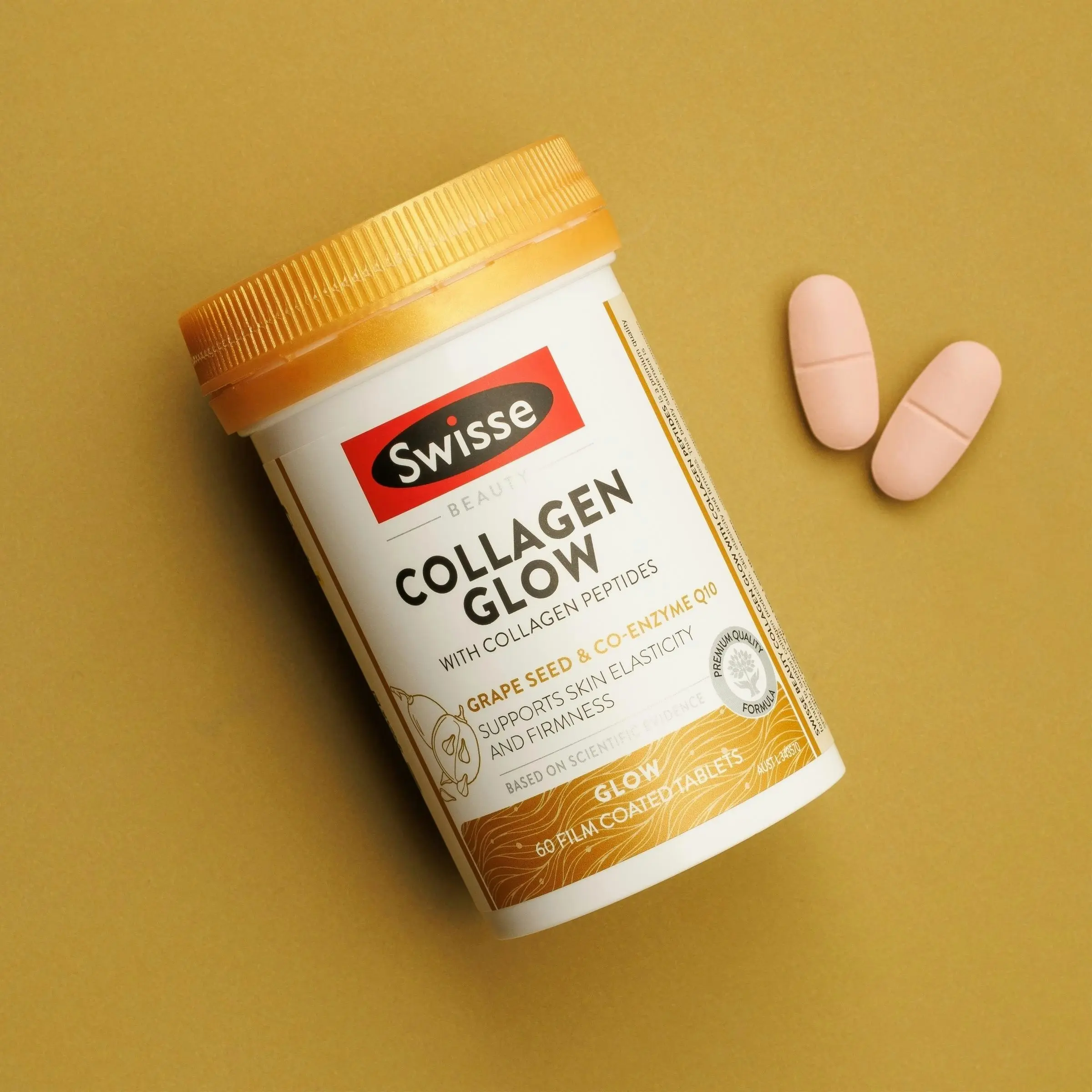 Swisse Beauty Collagen Glow with Collagen Peptides 60 Tablets