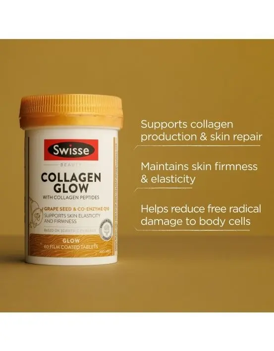 Swisse Beauty Collagen Glow with Collagen Peptides 60 Tablets