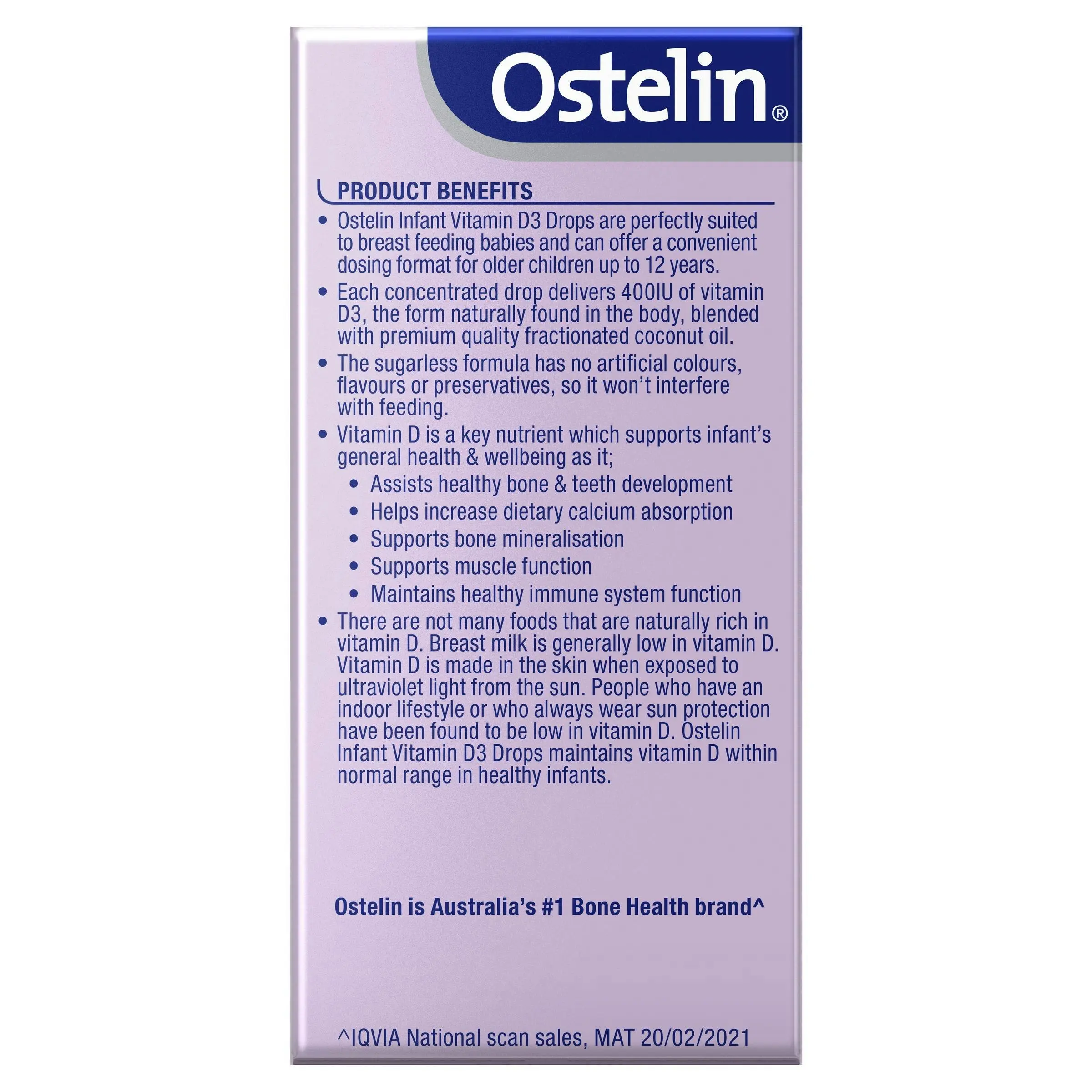 Ostelin Infant Vitamin D3 Drops 2.4mL