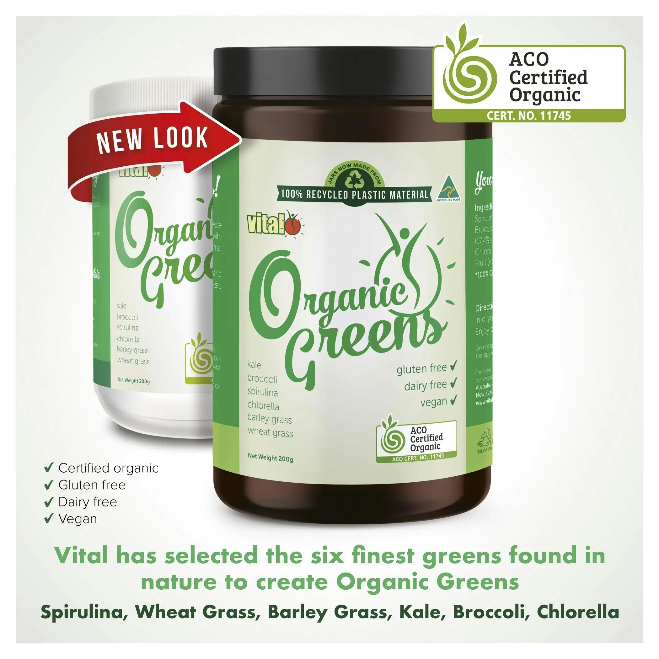 Vital Organic Just Greens Powder 200g